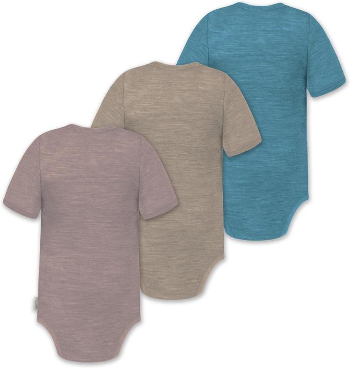 Actual product image Normani Set of 3 baby merino short-sleeved body "Tihoi" - 9319 (56)