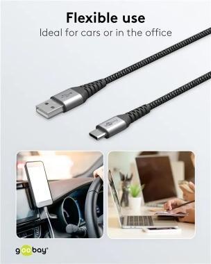 Actual product image Goobay USB A – USB C (1 m, USB 2.0, 60 W)