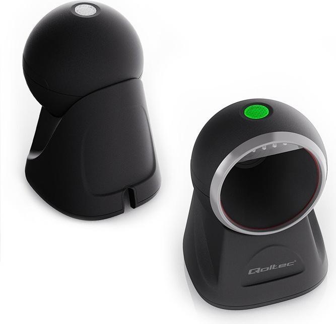 Actual product image Qoltec Desktop precision reader 1D barcode and QR scanner | 2D