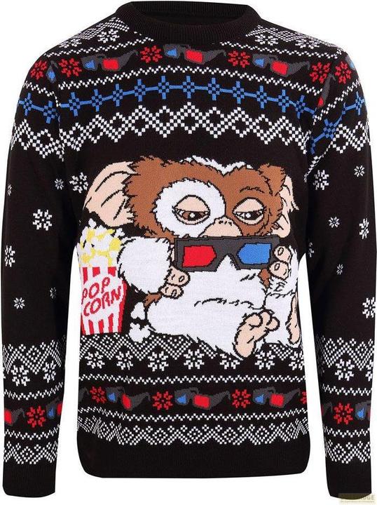 Heroes Inc Gremlins Sweatshirt Christmas Jumper Gizmo Popcorn (S) (S)