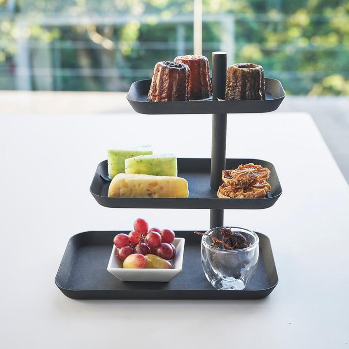 Actual product image Yamazaki 3-tier etagere with swivelling shelves TOWER