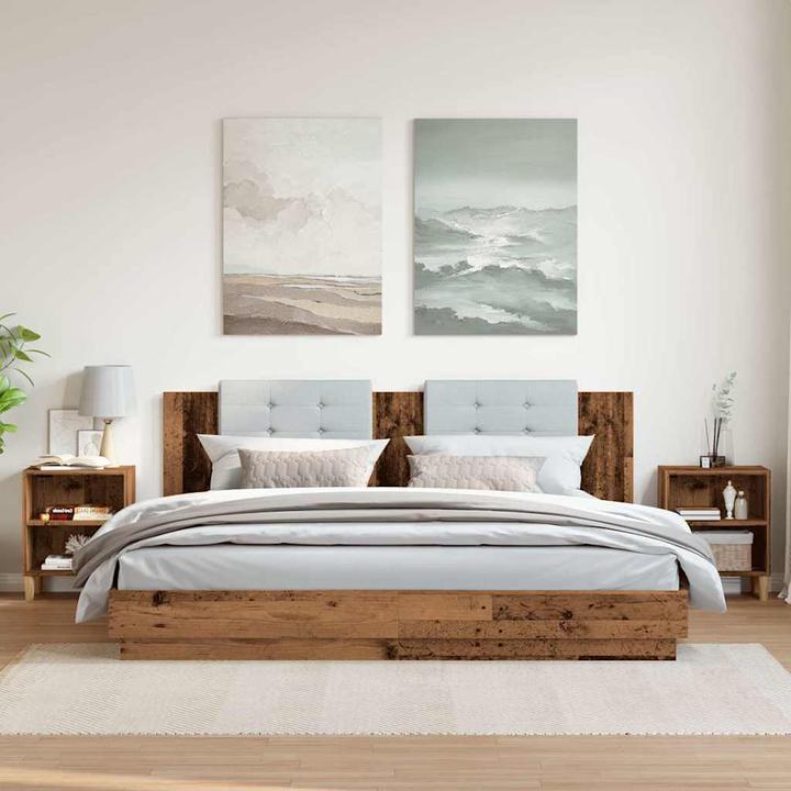 Image du produit VidaXL Nachttische 2 Stk. Altholz-Optik 40x30x50 cm Holzwerkstoff Nachtschrank (40 x 30 x 50 cm)