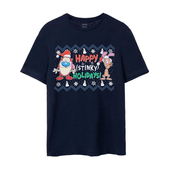 Ren & Stimpy Happy Stinky Holidays TShirt (XL)