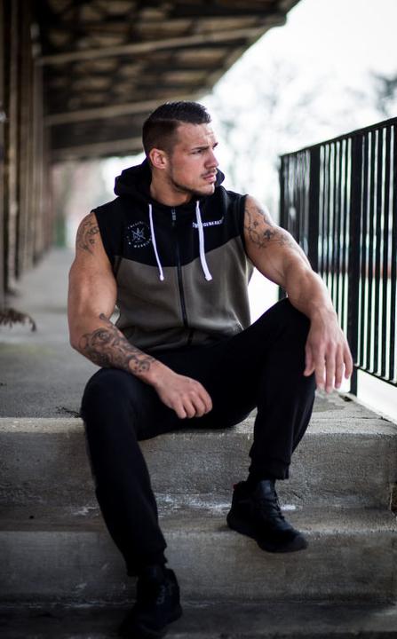 Immagine prodotto Gym Generation Felpa con cappuccio Alpha - NERO / CIPRI (L)