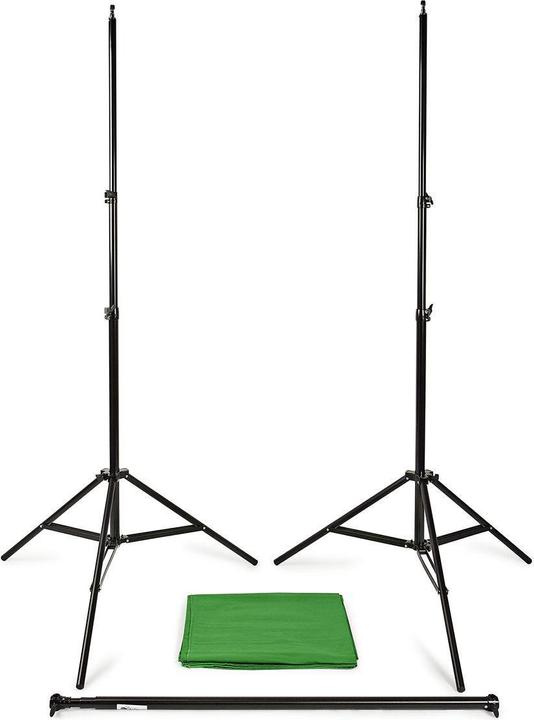 Produktbild Nedis Photo Studio-Hintergrund Set 1,90 x 2,95 m Tragetasche enthalten Stativ enthalten Schwarz 1 S (190 cm, 300 cm)