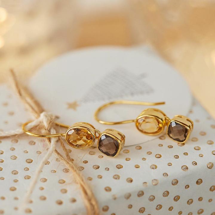 Immagine prodotto Loberon Orecchini d'oro Ovique (Abbellimento: gemma citrina, Argento 925)