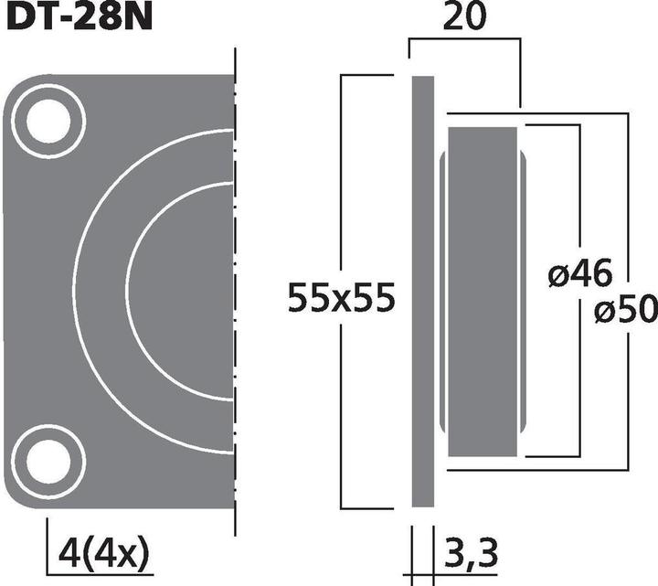 Actual product image Monacor HiFiDomeTweeter (1 pcs.)