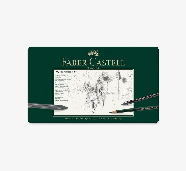 Immagine prodotto Faber-Castell Set di grafite Pitt (2H, 4B, 6B, 3B, HB, 2B, 26 x)