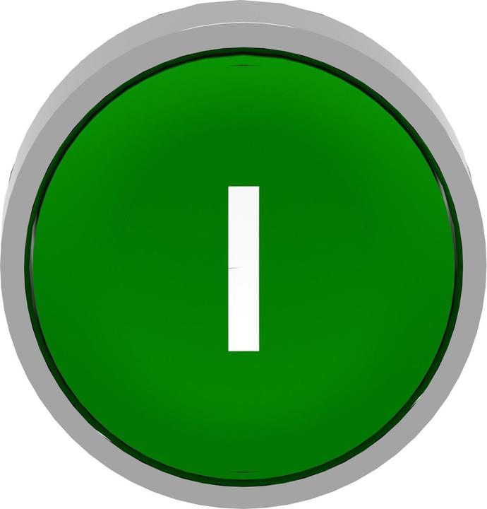 Actual product image Schneider Electric Push button 22mm "I" green