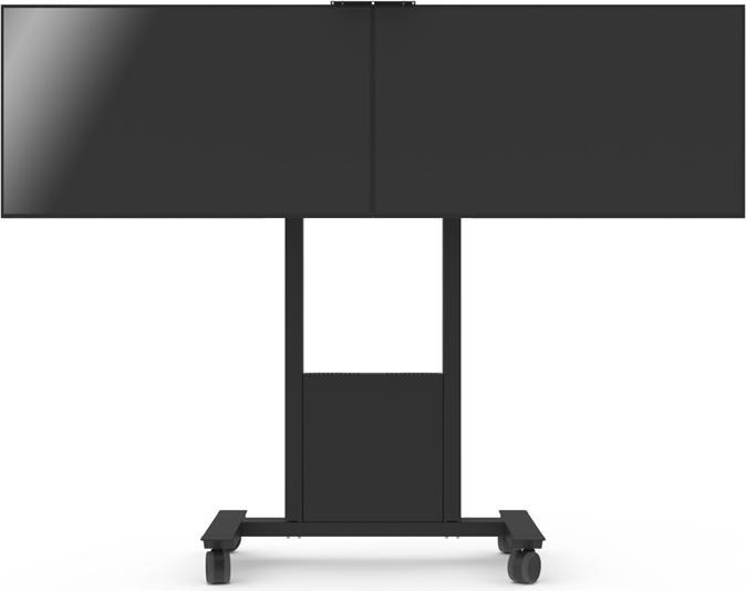 Actual product image SMS Func Mobile Video Conference - Cart for 2 LCD Displays / CPU / Camera - Black