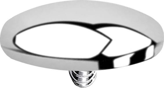 Star Piercing Dermal Anchor Kuppel silber (Chirurgenstahl 316L, ohne Messing)