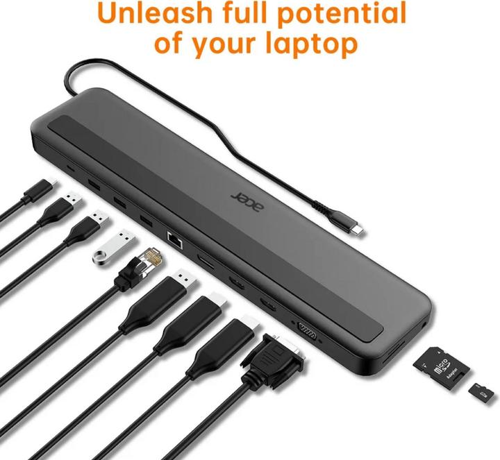 Actual product image Acer HP.DSCAB.015 (USB-C, 13 Ports)