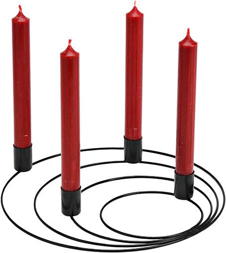 Produktbild G. Wurm Adventskranz, Kerzenhalter aus Metall Schwarz (B/H