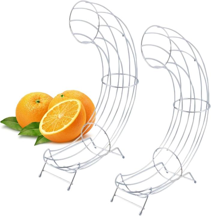Produktbild Novaliv 2er Set praktischer Orangenspender 9x44x32cm Orangenhalter Spirale Stahl 9x44x32cm stilvoll