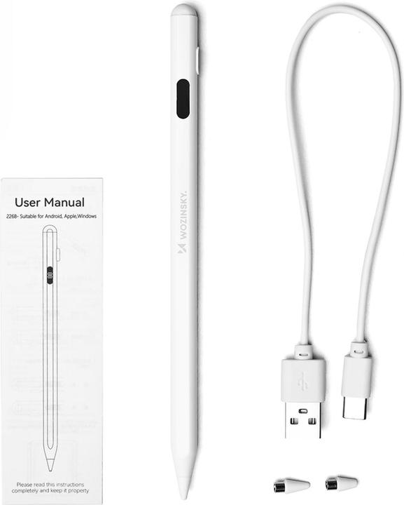 Produktbild Wozinsky Stylus universeller aktiver Eingabestift (Android und iOS) – weiss
