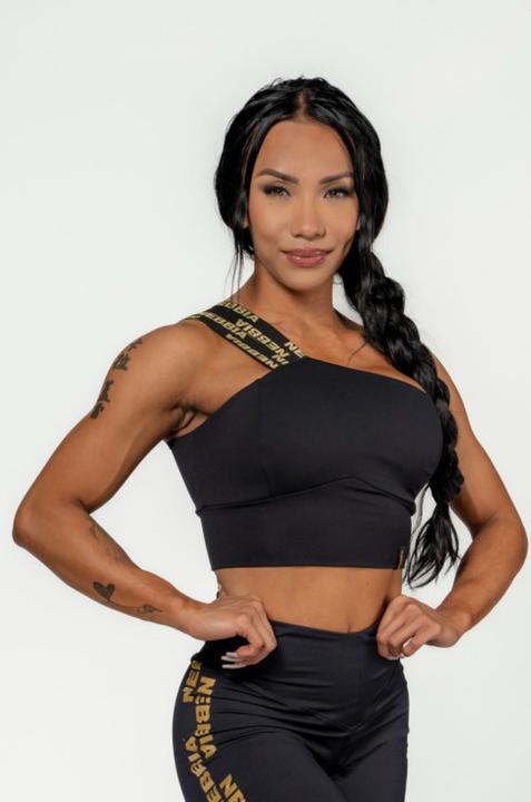 Nebbia Women's High Support Sports Bra Intense Asymmetric 841 black (M)