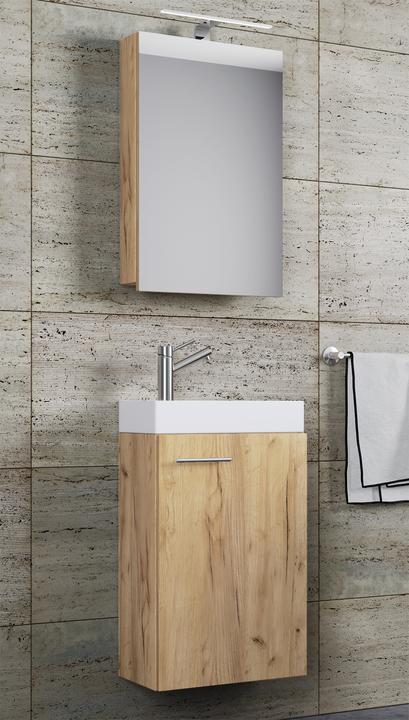 Actual product image VCM 3 pcs guest toilet wash place washbasin Slito mirror
