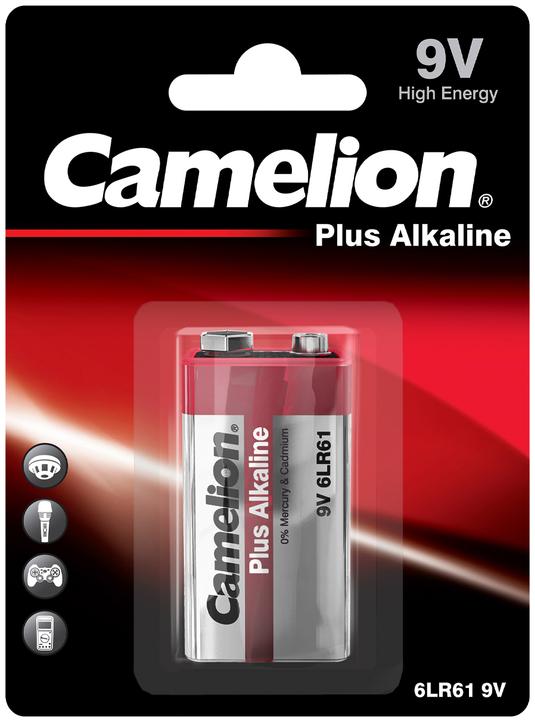 Immagine prodotto Camelion Plus Batteria alcalina 9V / 6LR61 (1 pz., 9V Block, 500 mAh)