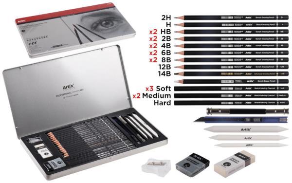 No Name Artix PP433 Kit de croquis professionnel