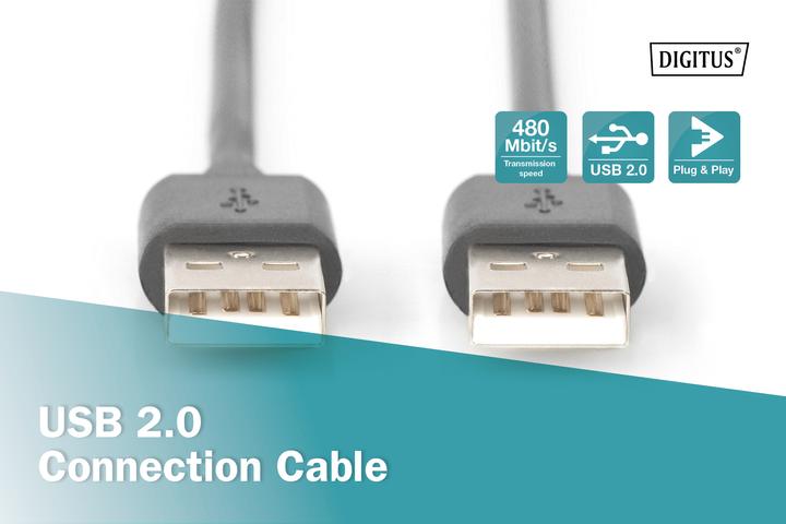 Actual product image Digitus USB2.0 connection cable, 1 m (1 m, USB 2.0)