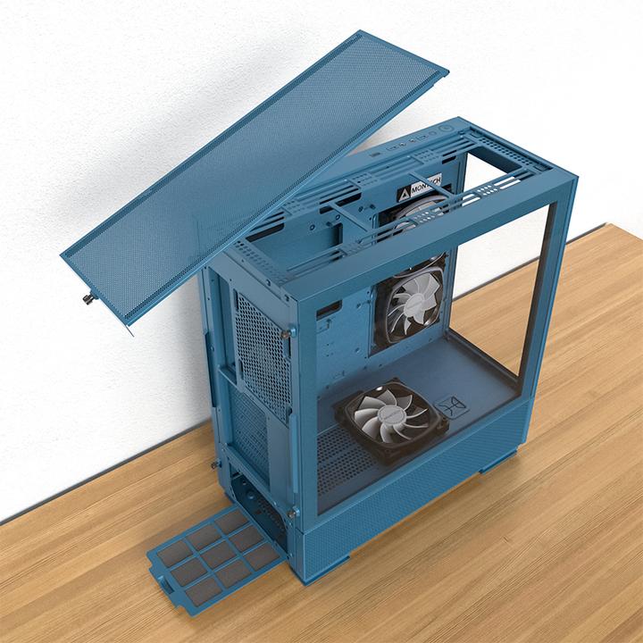 Actual product image Montech SKY TWO, Midi Tower - blue (ATX, Mini-ITX, mATX)
