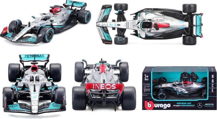 Actual product image Bburago F1 model cars without helmet