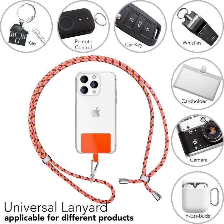 Actual product image Nalia Universal mobile phone necklace with pad