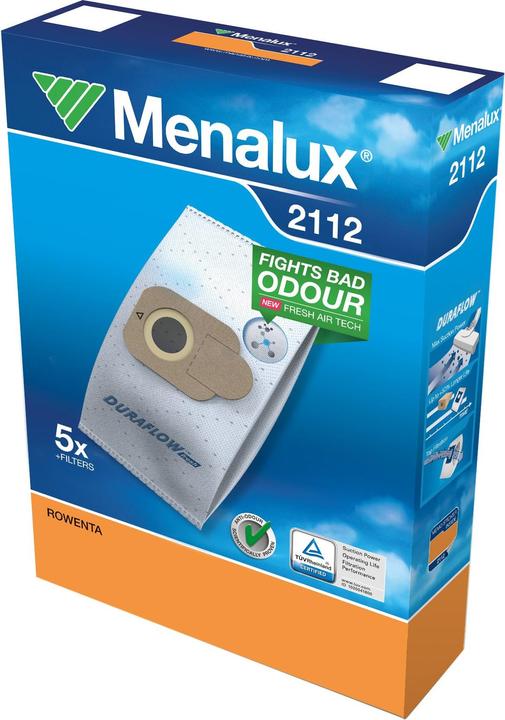 Actual product image Menalux 2112 Vacuum cleaner bag for Rowenta RO 64, RO 6432, RO 63, RO 68 / 5 dust bags Duraflow Syn (5 x)