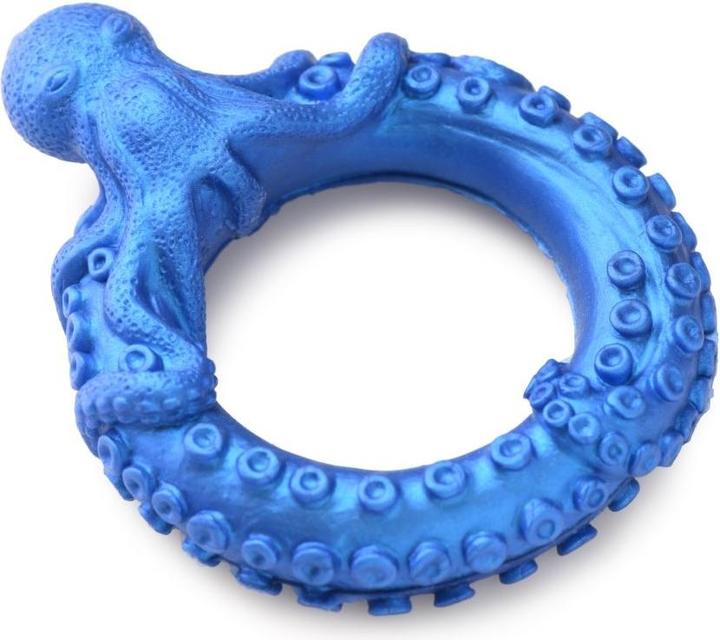 Actual product image Frisky Poseidon's Octo-Ring - Silicone Cock Ring - Blue (4 cm)