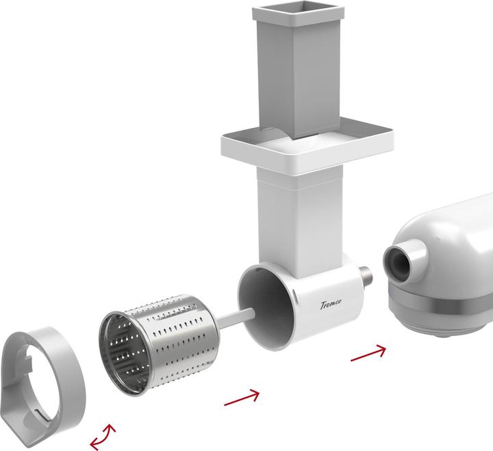 Actual product image Tromco Grater attachment set classic with drum 1/2/3 (KitchenAid/Elektrolux/AEG)