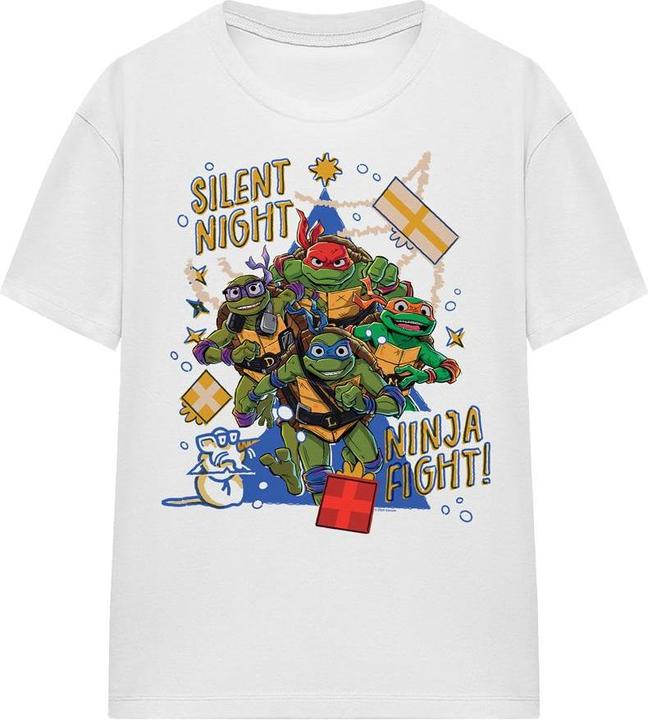 Teenage Mutant NT Silent Night Ninja Fight TShirt weihnachtliches Design (XL)