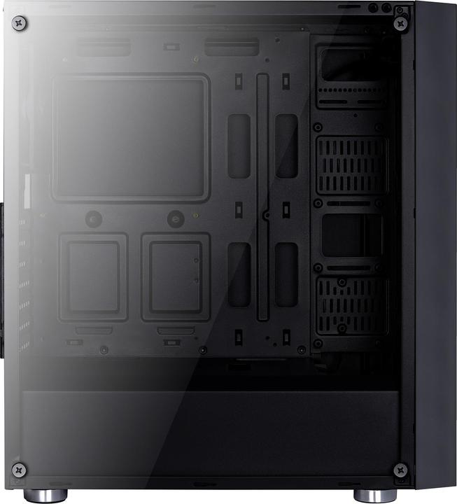 Produktbild AeroCool Quartz Red Midi-Tower - schwarz Window (ATX, mATX, Mini-ITX)