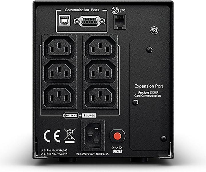 Actual product image Cyberpower PR750ELCD Line-Interactive 750VA/675W Sinsuwelle AVR LCD Output(6) IEC RS232 USB HID EPO SNMP (O... (750 VA, 675 W, Line-interactive UPS)