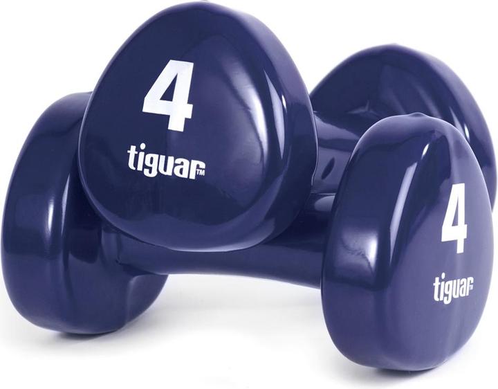 Actual product image Tiguar Vinyl dumbbells (2 x 4 kg)