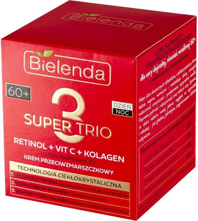 Image du produit Bielenda Super Trio Retinol Vitamine C Collagène Ultra Repairing Anti-Wrinkle 60 Cream 50ml (Crème pour le corps, 50 ml)