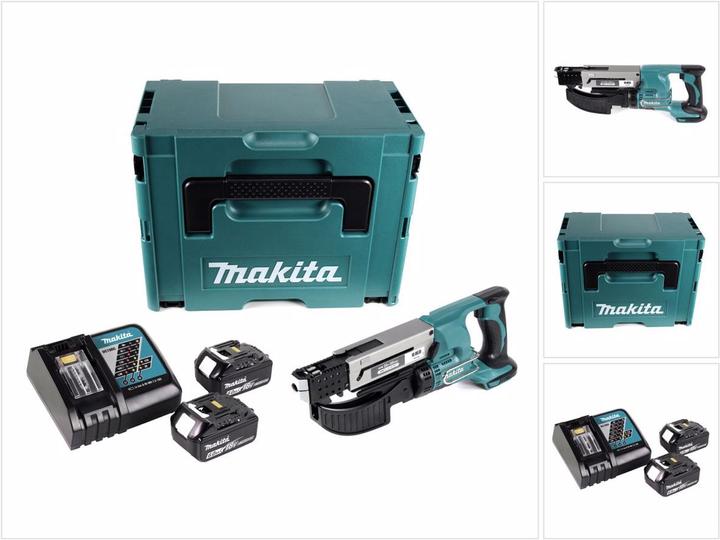 Produktbild Makita DFR 550 RGJ Akku Magazinschrauber 18 V 25 - 55 mm + 2x Akku 6,0 Ah + Ladegerät + Makpac (Akkubetrieb)