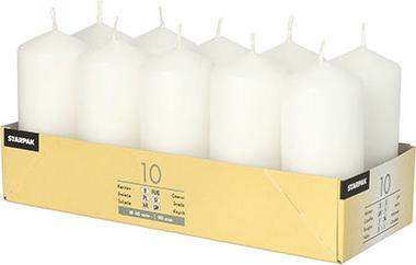 Produktbild Papstar Stumpenkerzen, 40 mm, rot, 10er Pack Durchmesser: 40 mm, Höhe: 90 mm, Brenndauer: ca. 9 Stunden (10 Stk.)