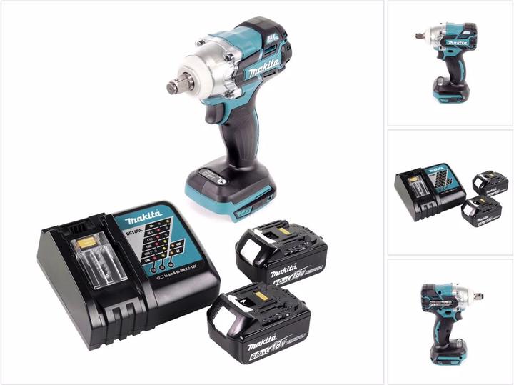 Produktbild Makita DTW 285 RG Akku Schlagschrauber 18 V 280 Nm 1/2" Brushless + 2x Akku 6,0 Ah + Ladegerät (Akkubetrieb)