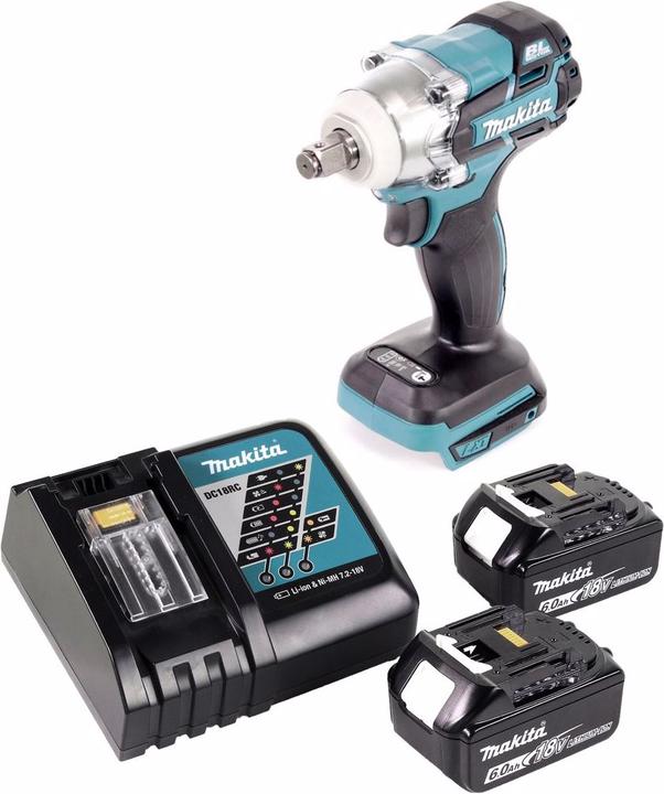 Produktbild Makita DTW 285 RG Akku Schlagschrauber 18 V 280 Nm 1/2" Brushless + 2x Akku 6,0 Ah + Ladegerät (Akkubetrieb)