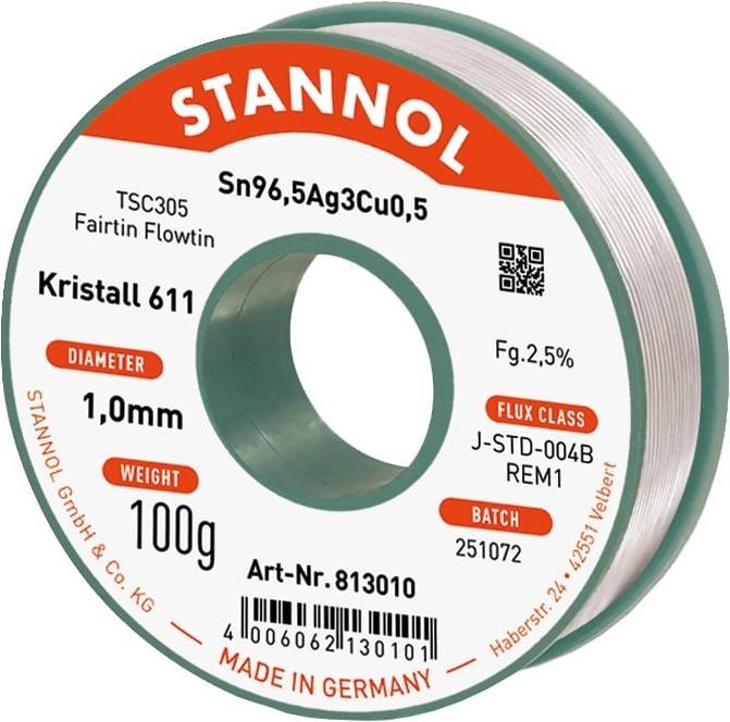 Image du produit Stannol Fil de soudure 611 2,5% Ø 1,0 (Souder)