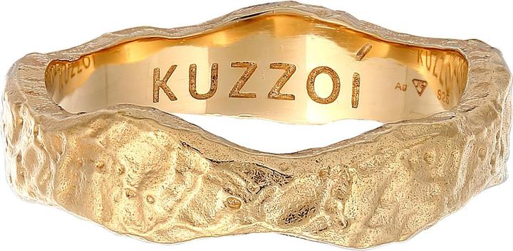 Image du produit Kuzzoi Bague Hommes Bandeau Structure Organique 925 Argent (62, Argent 925)