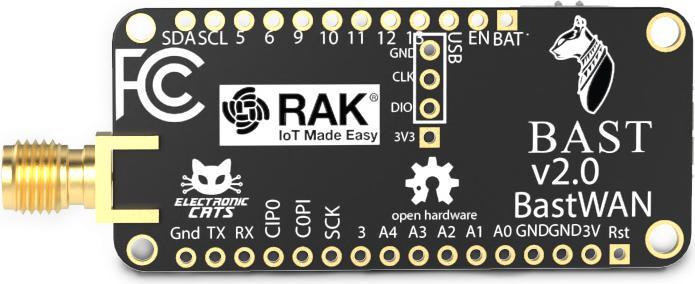 Actual product image RAK Wireless BastWAN LoRa Breakout Board RAK3244 EU868