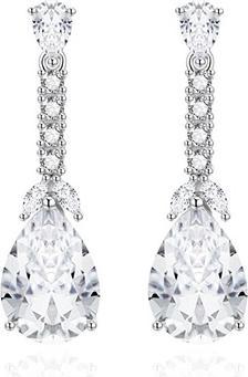 Agato - Unmissable silver earrings with zircons AGT-E087PW