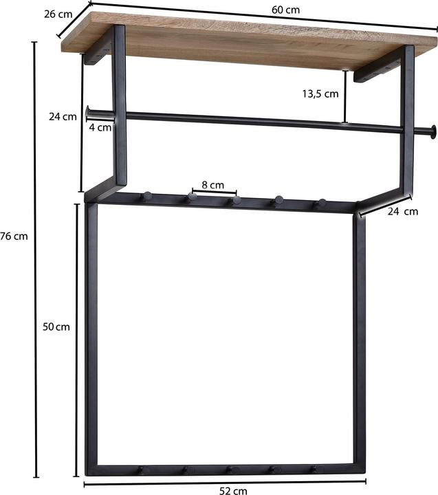 Productafbeelding Wohnling Wandkapstok