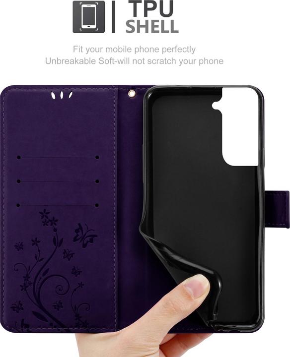 Image du produit Cadorabo Pochette Flower Book (Samsung Galaxy S22+)