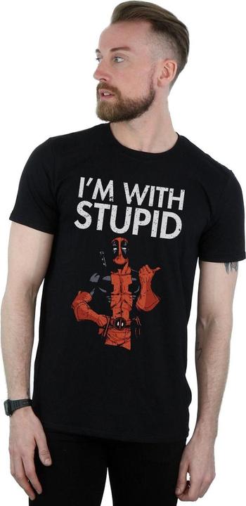 Immagine prodotto Deadpool I'm With Stupid Maglietta Uomo (4XL)