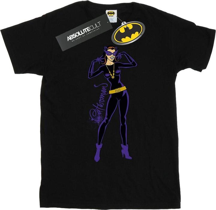 Catwoman Happy Pose Baumwolle Boyfriend TShirt