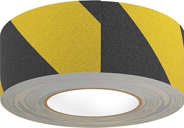Actual product image Ampere Floor marking tape, anti-slip, width 50 mm, yellow/black. (50 mm)