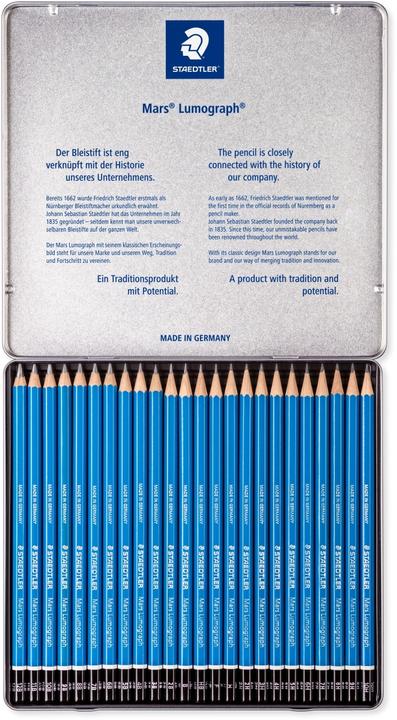 Produktbild Staedtler Mars Lumograph 100 Zeichenbleistifte (2 mm, M, 24 x)