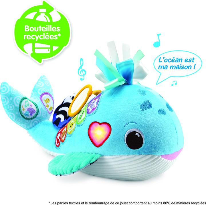 Image du produit VTech Océane, ma baleine musicale (bouteilles plastiques recyclées) (15 cm)